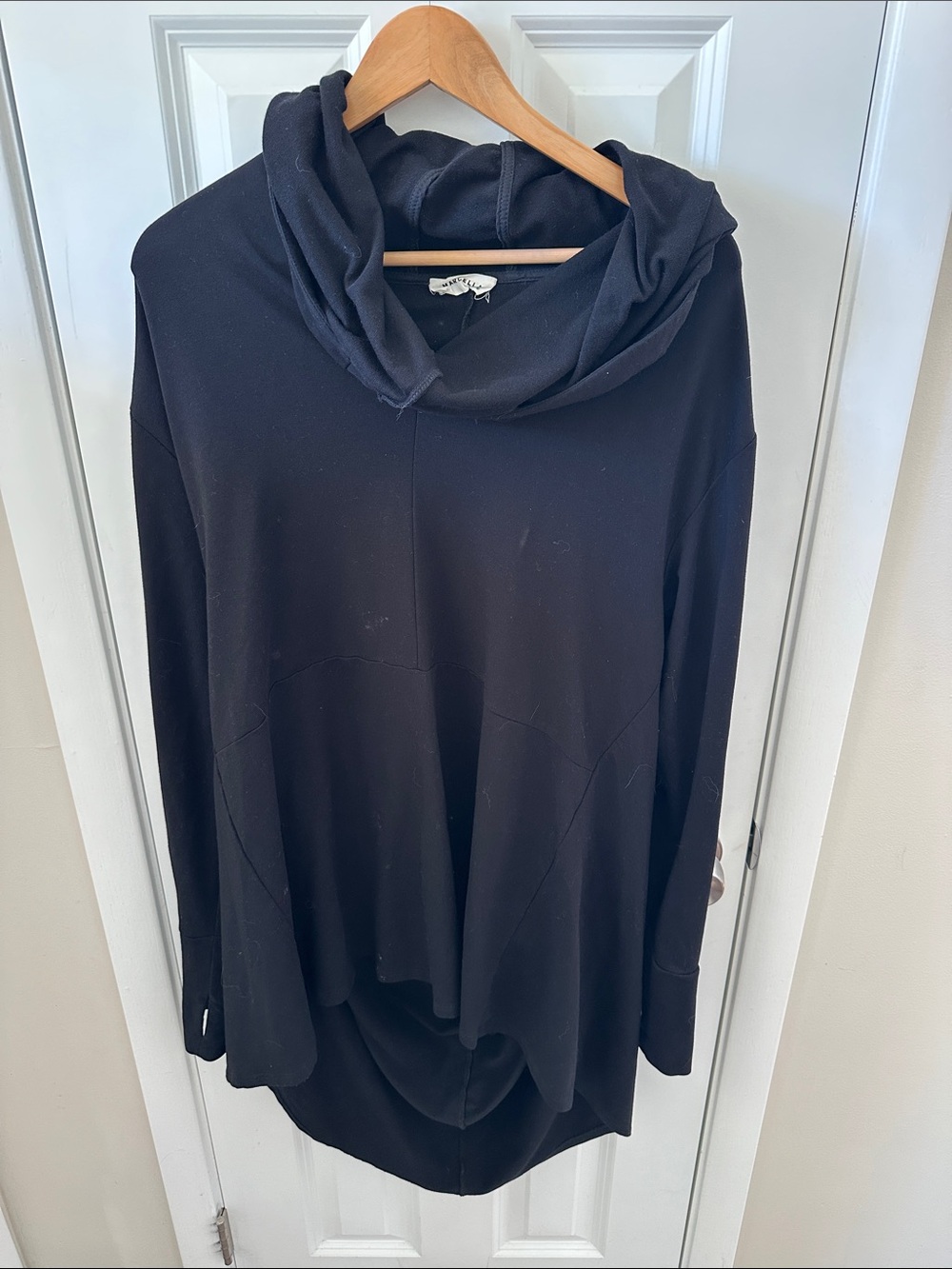 Black Women’s Funnel Neck Tunic Top
